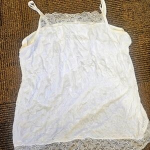 Maurices White Lace Trim Tank Top